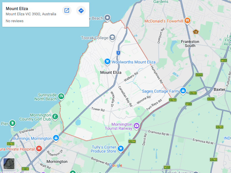 Mount Eliza map area